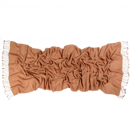 Cashmere and silk scarf  Camel