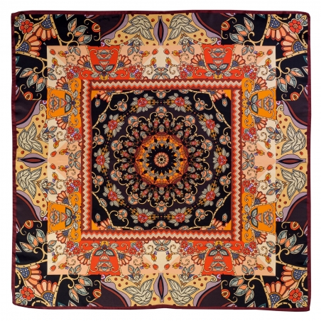 Silk scarf Persian Story Bordo