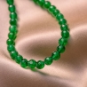 Sterling Silver Necklace green jade