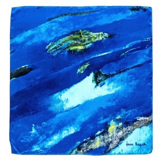 Silk scarf That Special Place blue