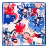 Silk scarf Flower Kiss blu