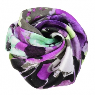 Purple green aquarela hair rose 