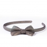 Headband copper lurex silk with bow