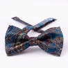 London Paisley 21 bordeaux silk bow tie