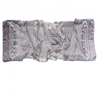 Silk Scarf Marina D`Este delicate grey