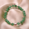 Sterling Silver pink Bracelet Slip jade green mat