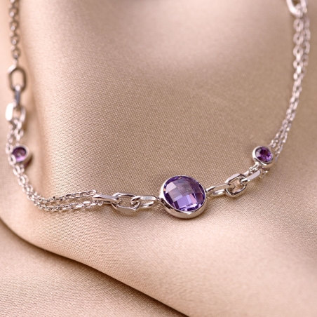 Sterling Silver Bracelet Lavanda Drop