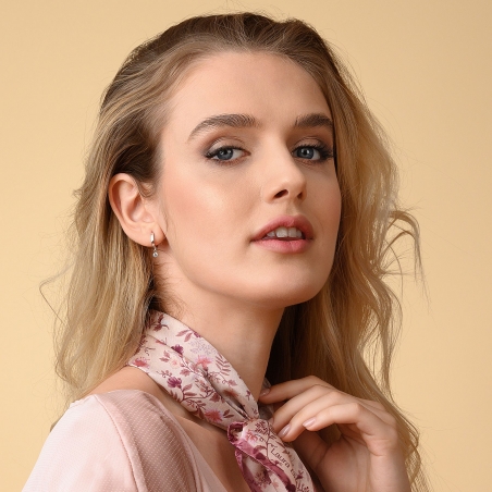 Silk scarf S Be delicious powder pink