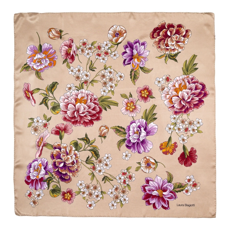 Silk scarf Irresistible Passion beige