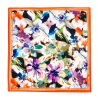 Silk scarf twill Happy Flowers Aquarela orange