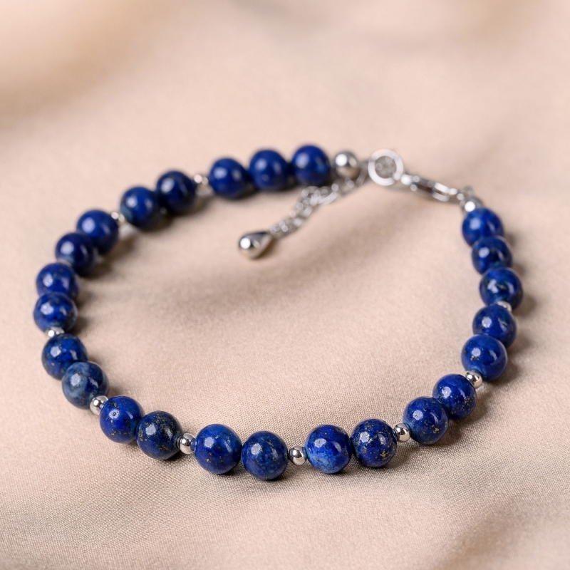 Bratara Classic lapis lazuli, argint