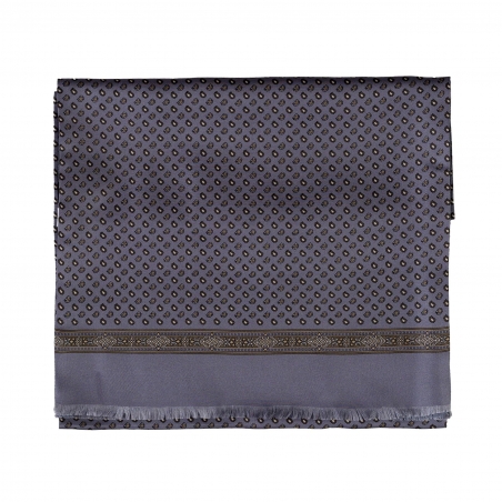 Men's silk and wool scarf Uomo Mantova grey