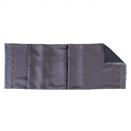 Men's silk and wool scarf Uomo Mantova grey