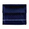 Men's silk and wool scarf Uomo Milano dark blue