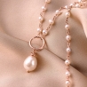 Sterling Pink Silver Necklace Pearls Essence