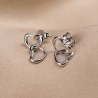 Sterling Silver Earings Heart To Heart