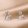 Sterling Silver Earings Pearls Dance