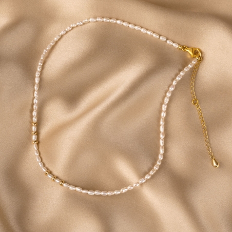 Choker argint Hot Now perle de cultura gold