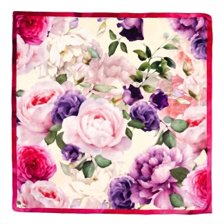 Silk scarf Heaven Roses light pink