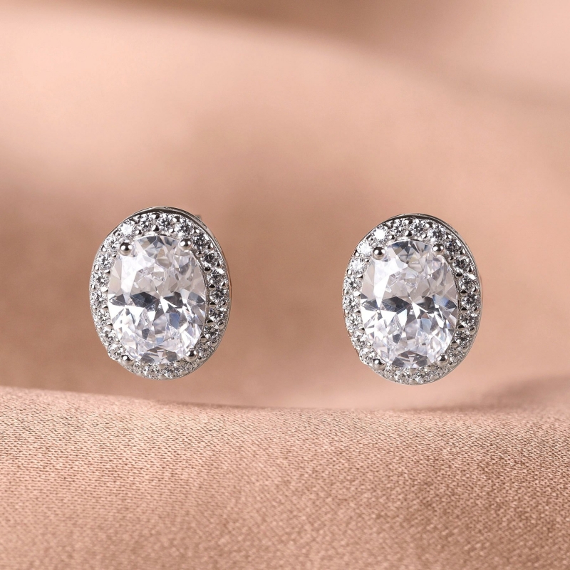 Sterling  Silver Earings  Precious cristal zirconia