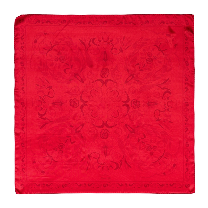 Silk scarf Simple red