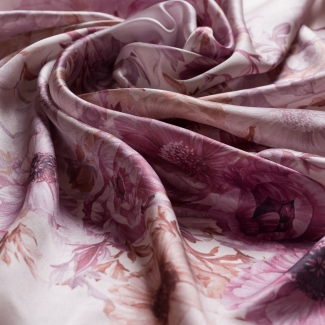 Silk scarf Pleasure rose ash