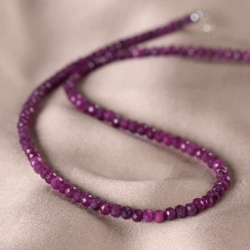 Adjustable Sterling Silver Choker ruby