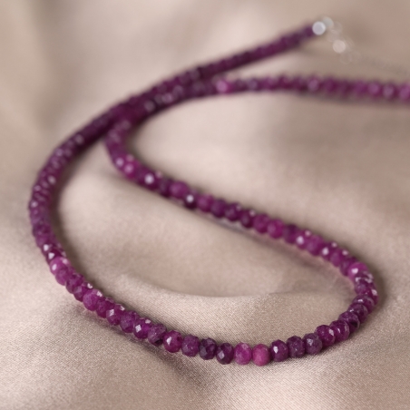 Adjustable Sterling Silver Choker ruby