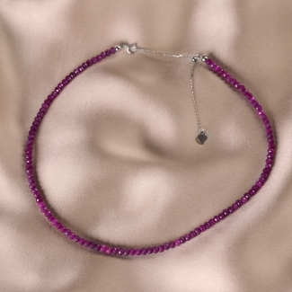 Adjustable Sterling Silver Choker ruby