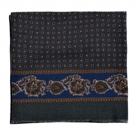 Men's wool scarf Giovanni green