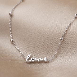 Sterling Silver Bracelet Yes, it is Love