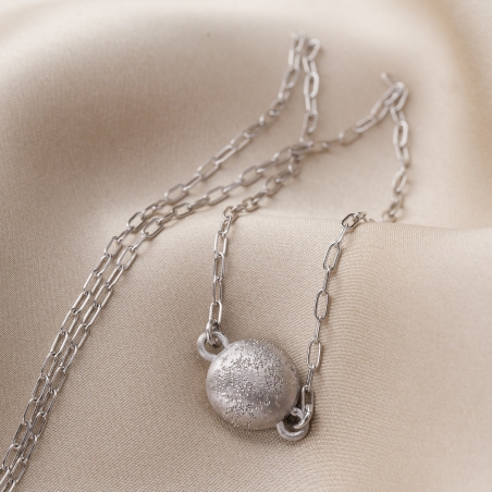 Sterling Silver Necklace Glitter Touch