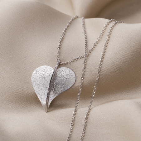 Sterling Silver Necklace Unfold My Heart