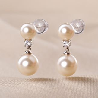 Sterling Silver Earrings 2Glam pearls