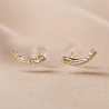 Sterling Silver Earrings Be Happy gold