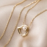 Sterling Silver Necklace Pearl of My Heart gold