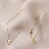 Sterling Silver Necklace Pearl of My Heart gold