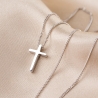 Sterling Silver Necklace Simple Cross