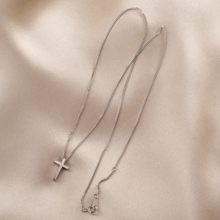 Sterling Silver Necklace Simple Cross