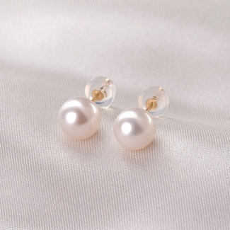 14 K Gold Earrings M Essential pearls AAA