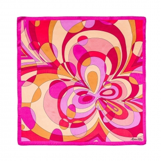 Silk scarf S Mirror Ilusion pop fucsia