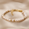 Sterling Silver Bracelet Pearls Delight gold