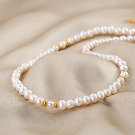 Colier argint Pearls Delight gold