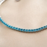 Sterling Silver Bracelet Tennis Baby Blue zirconia