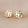 Sterling Silver Earrings Tree of Life gold