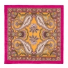 Esarfa matase S twill Stylish Paisley Cerise Pink