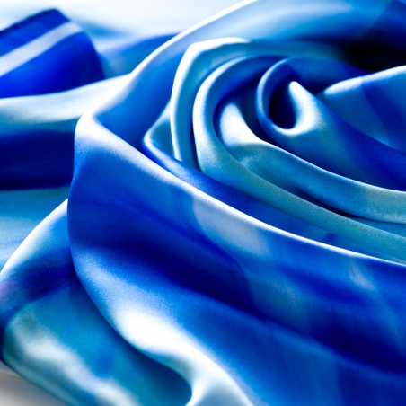 Silk Scarf Fantasy Blue Lights