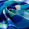 Silk Scarf S twill Explore Geometry Blue