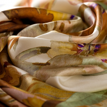 Silk Scarf twill The End of Summer Yellow