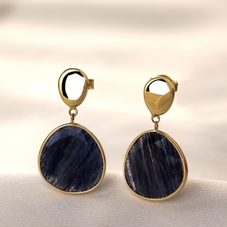 Cercei aur 14K Allure Blue lapis lazuli